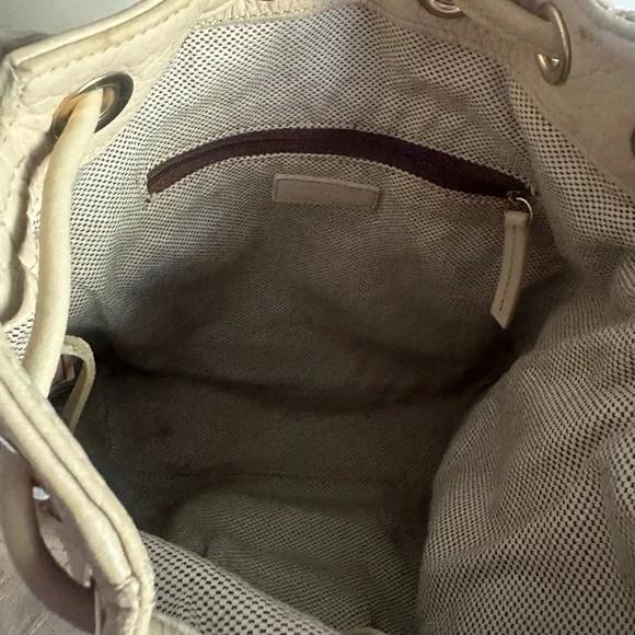 Dooney & Bourke Monogram Signature Drawstring Bucket Shoulder Bag AS IS - Picture 6 of 6